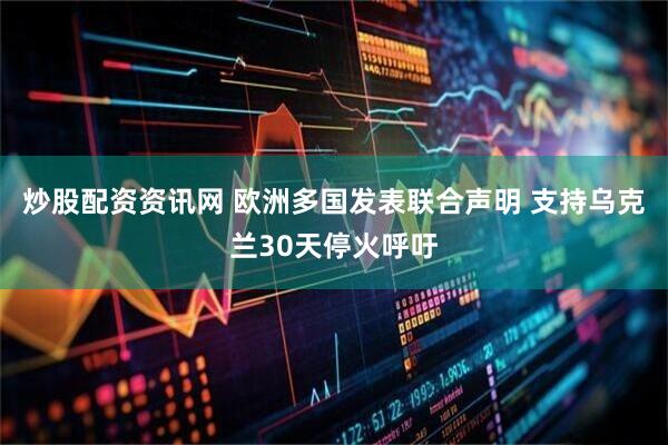 炒股配资资讯网 欧洲多国发表联合声明 支持乌克兰30天停火呼吁